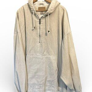 Vintage GEAR FOR SPORTS Ivory Corduroy Pullover Hoodie OS Size 2XL